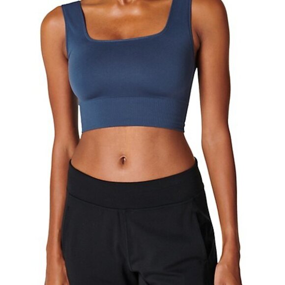 Women's Sweaty Betty Balance Seamless Bra, Size M - Navy Blue Nordic Blue - Picture 1 of 14
